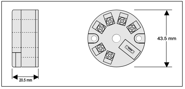 dimensiones del transmisor