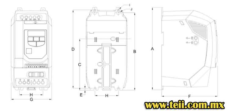 Dimensiones optidrive e2